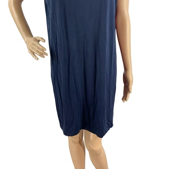 Eileen Fisher Navy Sleeveless Tank Dress Size M - Picture 3 of 7